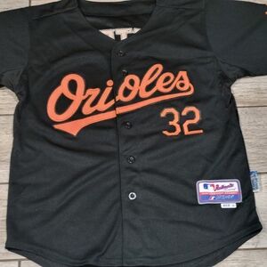 Baltimore Orioles Wietres #32 Black Majestic Coolbase Youth Lg Unisex Jersey